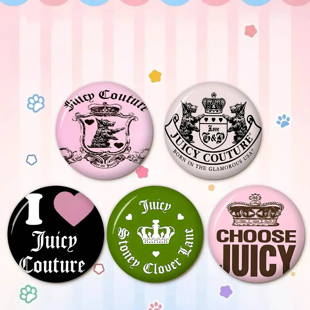 Perfumes J-Juicy C-CoutureS-S 32/44/58MM Customizable Button Pins Cute Funny Creative Badge Jewelry Decor Gifts for Friends