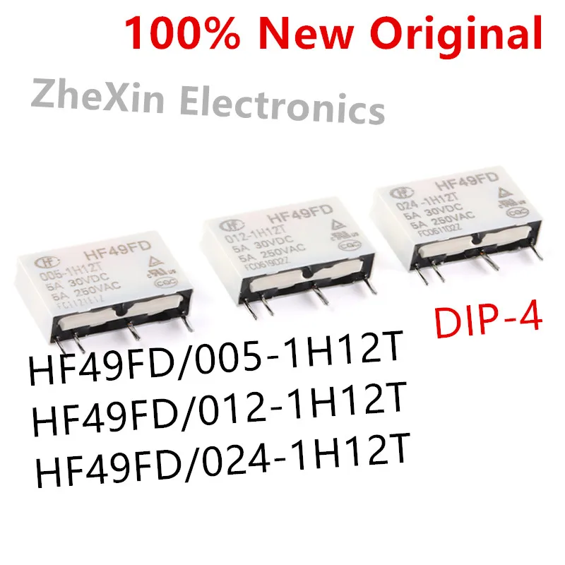 5PCS/Lot   HF49FD/005-1H12T 、HF49FD/012-1H12T 、HF49FD/024-1H12T   New Original Power Relay   HF49FD-012-1H12T、HF49FD-024-1H12T