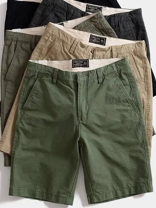 

Loose Casual Men's Summer Shorts Straight Leg Workwear Five-Point Pants Trendy Sports Utility Shorts Polyester Fiber mid Waist