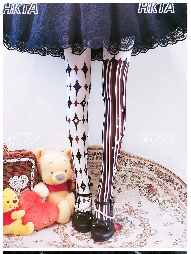 

Original Lolita Printing Tight Pantyhose Sexy Stockings Gothic Y2k Halloween Body Stockings for Women Thin Pantyhose Tights Girl