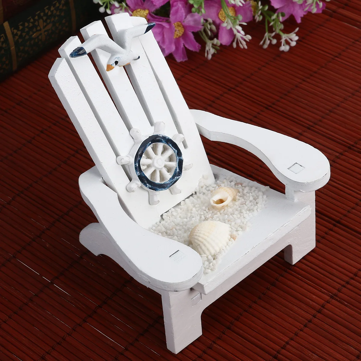 كرسي Rudder Sunshine مصنوع يدويًا من خشب الصنوبر على الشاطئ لتزيين غرفة النوم على الحائط كرسي صغير قابل للتركيب هدية مثالية للأصدقاء