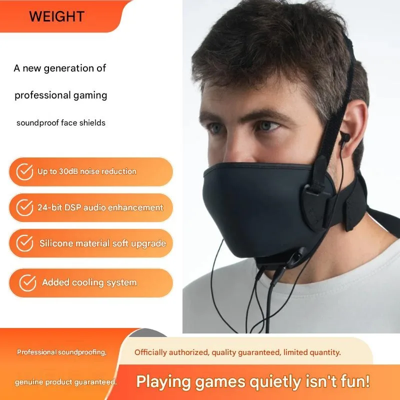 

VEKTA Gaming Noise Isolation Mask - USB Mic with DSP, 30dB Noise Reduction, Cooling Gel Pad, for PC/PS4/PS5/Mobile