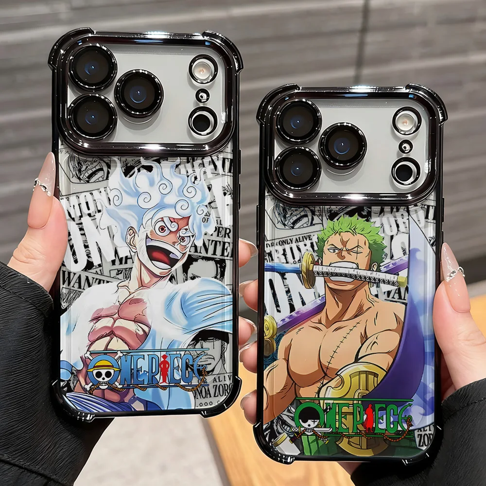 Hot Anime One Pieces New Plating Phone Case For Samsung S26 S25 S24 S23 S22 S21 S20 FE Note20 Edge Plus Ultra 4G 5G Anti Fall