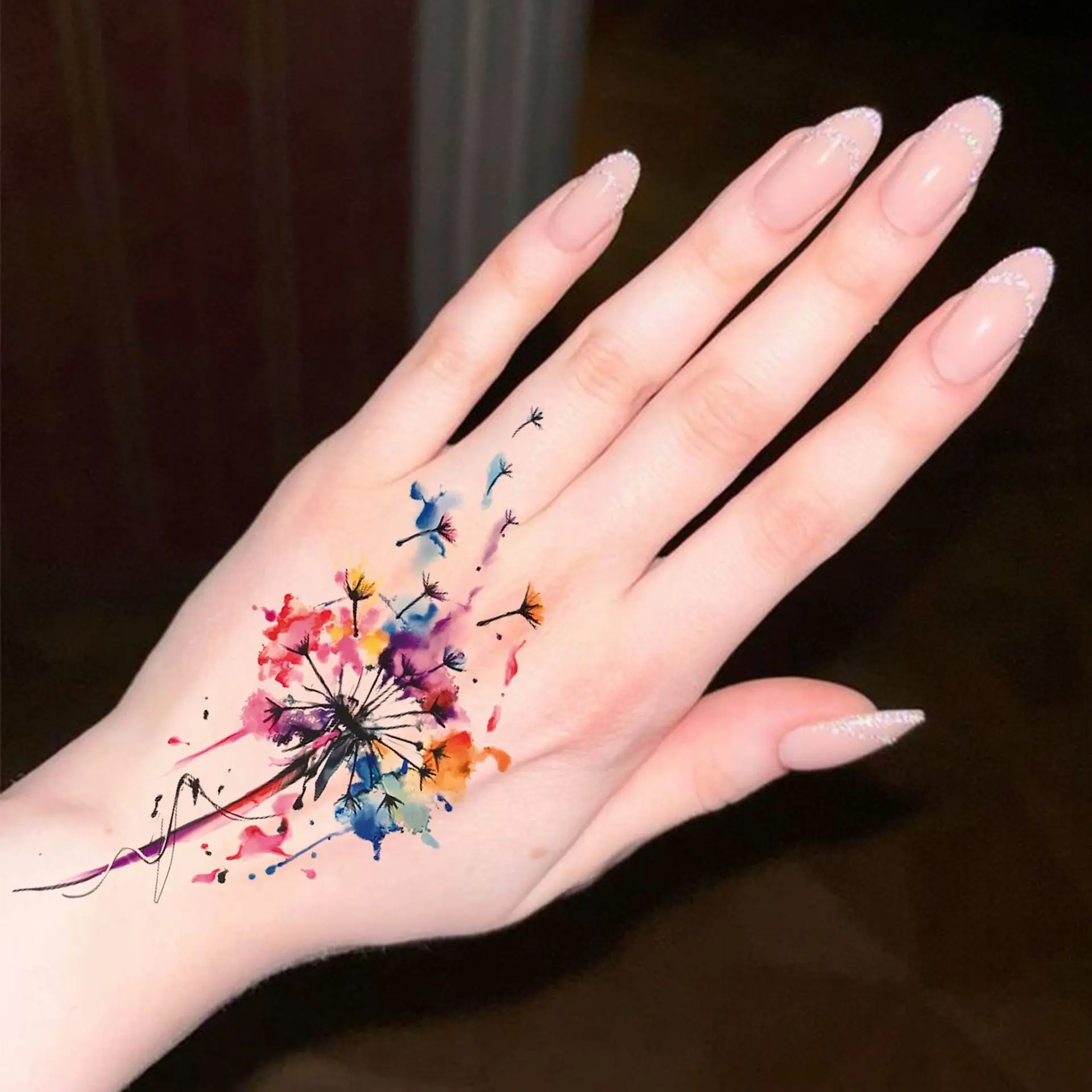 

Waterproof Dandelion Tattoo Stickers Long Lasting Skin Safe Non Toxic for Neck Hand Back Various Patterns High Quality