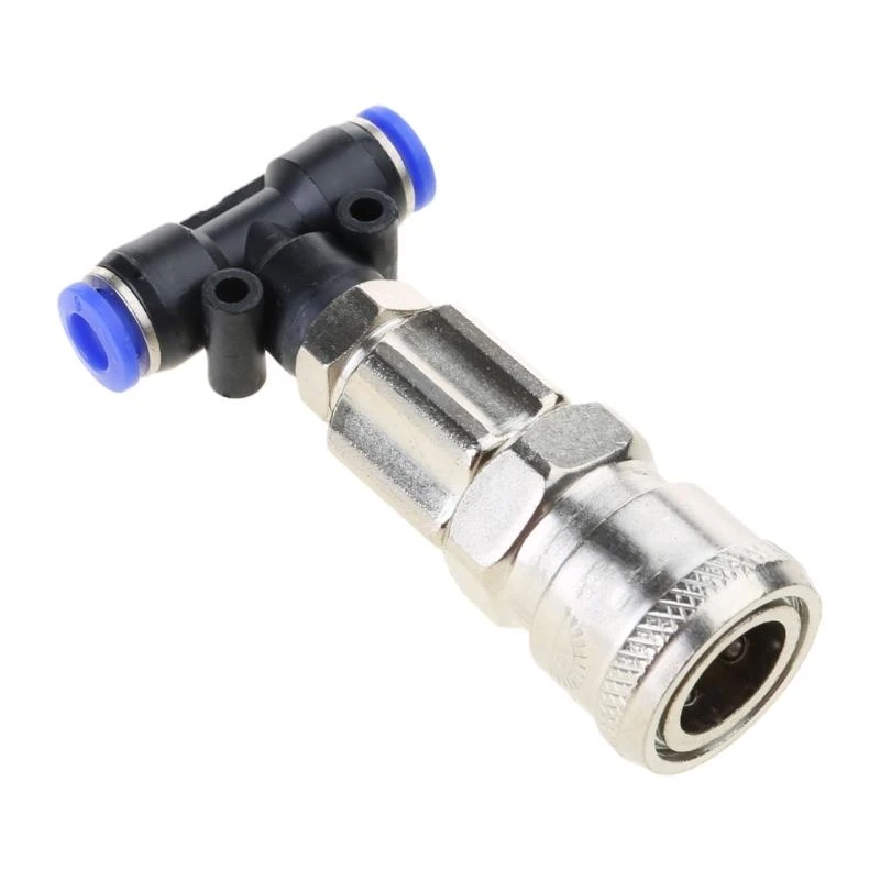 A2UD Truck Air Line Three-Way Quick Fitting with Attachment Point for Hose Service Tasks, Includes 1 Fitting Assembly