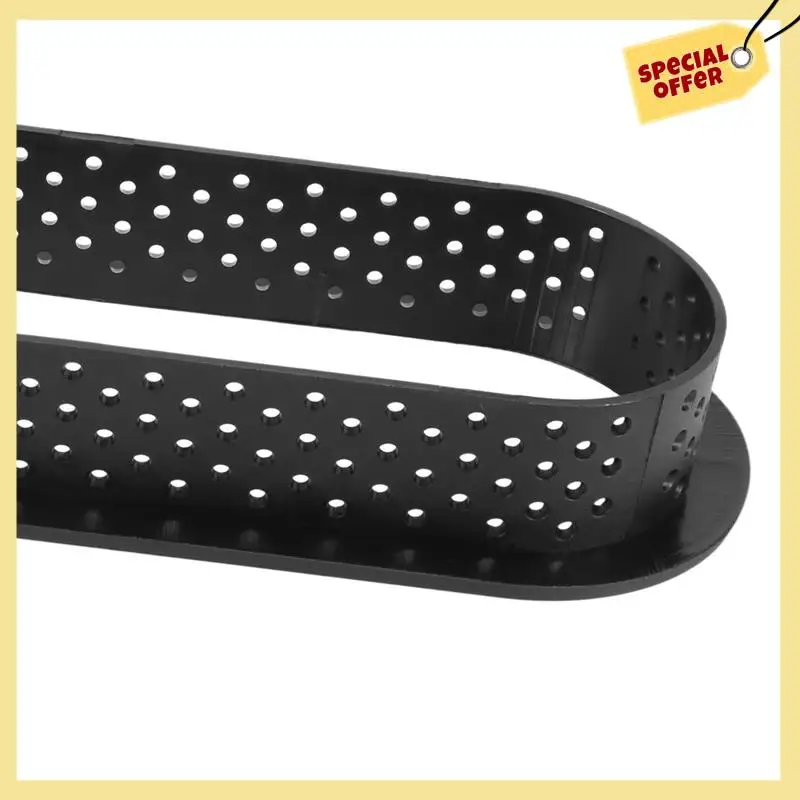 

-BABQ 72 Pieces Oval Tart Rings Heat-Resistant Perforated Cake Mousse Ring Non Stick Bakeware Tart Mini Cake Mold Cake Rings