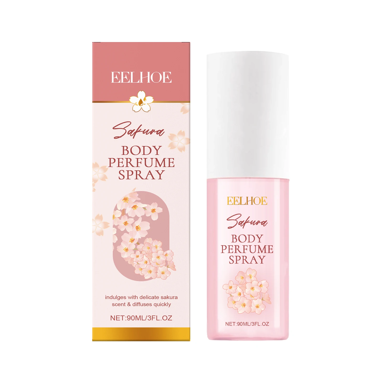 Sakura Body Perfume Long Lasting Plant Floral Fragrance Perfume Spray Fresh Balminess Moisturizing Smooth Nourishing Body Spray