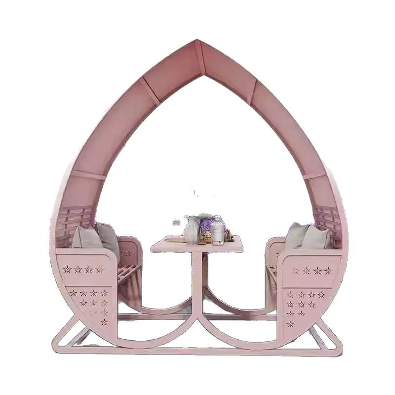 

Park creative double chair outdoor leisure love modeling card seat