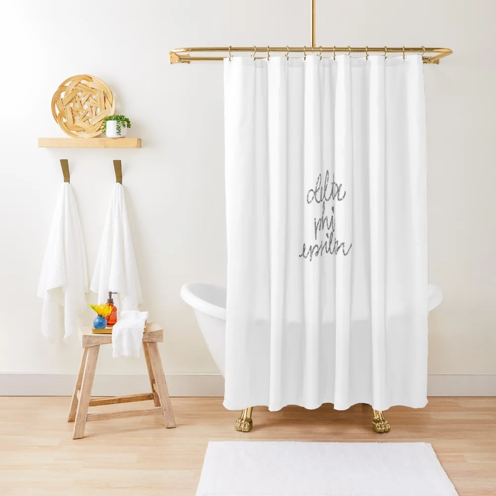 

Silver Glitter "Delta Phi Epsilon" Shower Curtain Transparent Bathroom Shower Shower For Bathroom Curtain