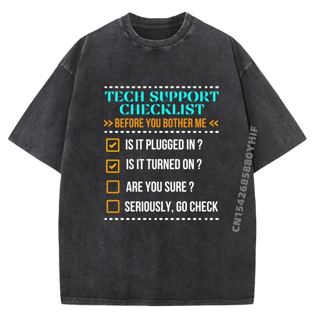 

Забавный контрольный список технической поддержки, Helpdesk It Guys, компьютерные футболки с графическим рисунком для компьютерных компьютерных мужчин, дышащие потертые футболки