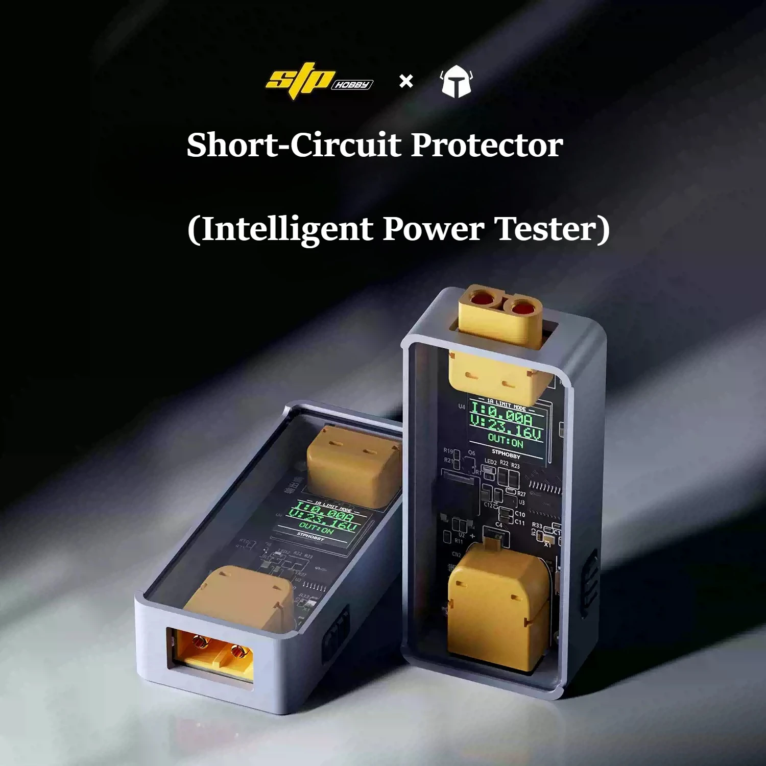 STP Anti Short Circuit Protector Smart Voltmeter Ammeter XT60 Connector for FPV Quad RC Circuit Debugging