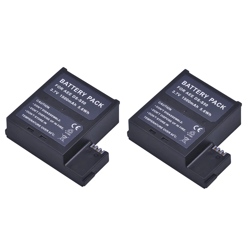1500mAh DS-S50 DSS50 Battery for AEE DS-S51 S70 S71 D33 Veho VCC-A034-SB camera Li-ion Rechargable Battery