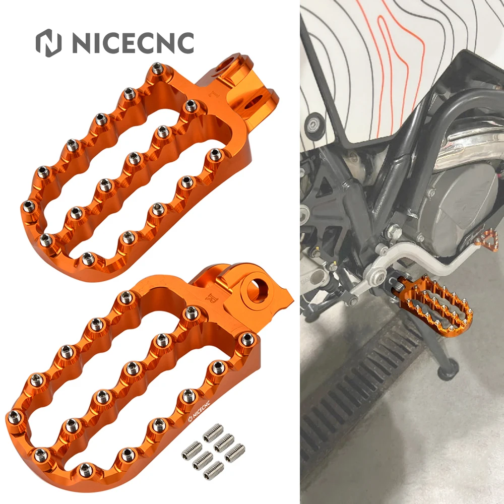 

Motorcycle Forged Footpegs Footrests for KTM 990 LC8 Adventure 07-12 990 Adventure R 09-12 990 ADV 06-12 990 Supermoto T 11-14
