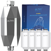 ALTHY Vitamin C Revitalizing Shower Water Filter，Reduces Chlorine，Softened water，Improves Dry Itchy Skin, Hair Dandruff, Eczema