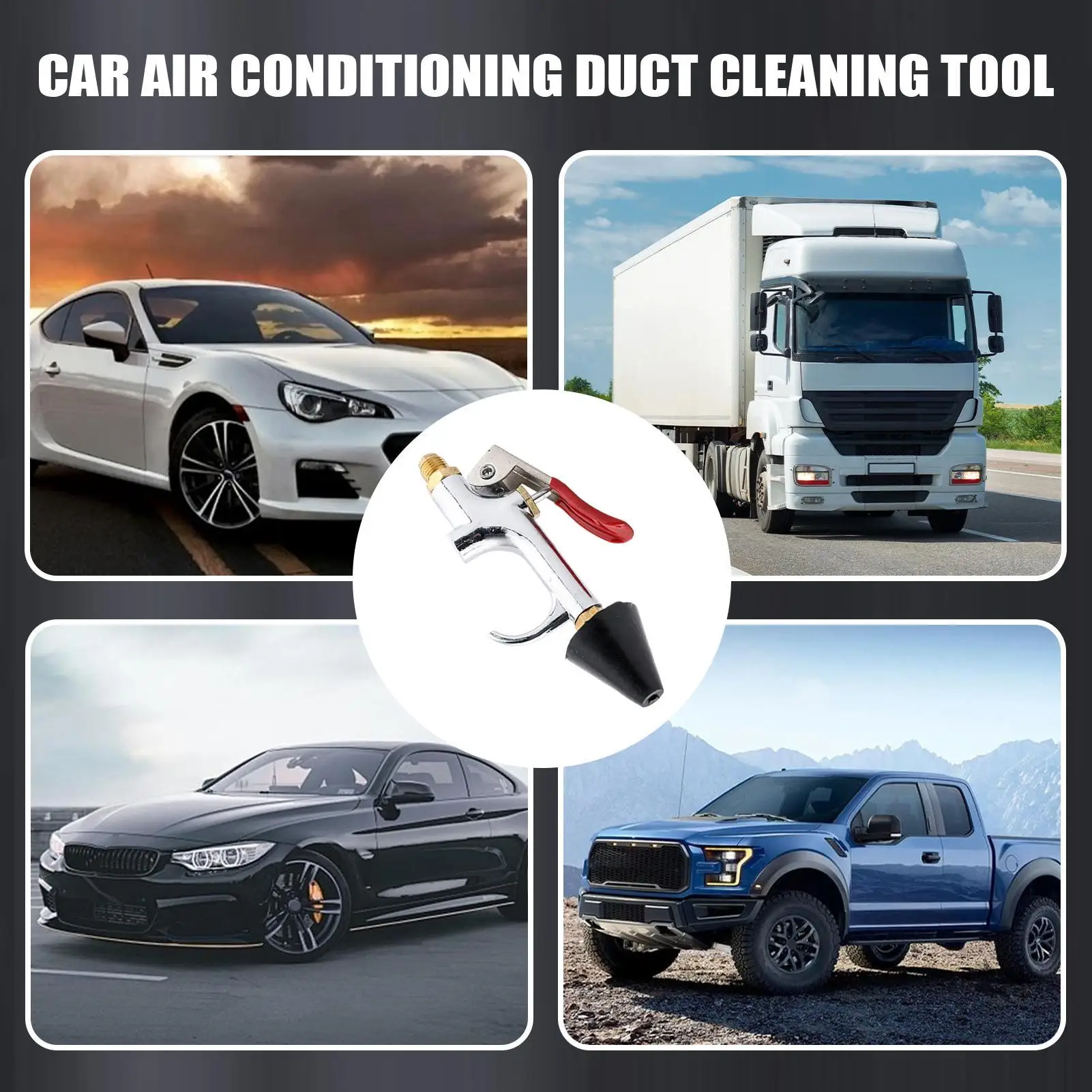 Air Compressor Nozzle Alloy Detailing Adapter Car Blower Nozzle Vent Cleaner Tool For Truck Vehicle Automotive Pickup SUV Home view 4