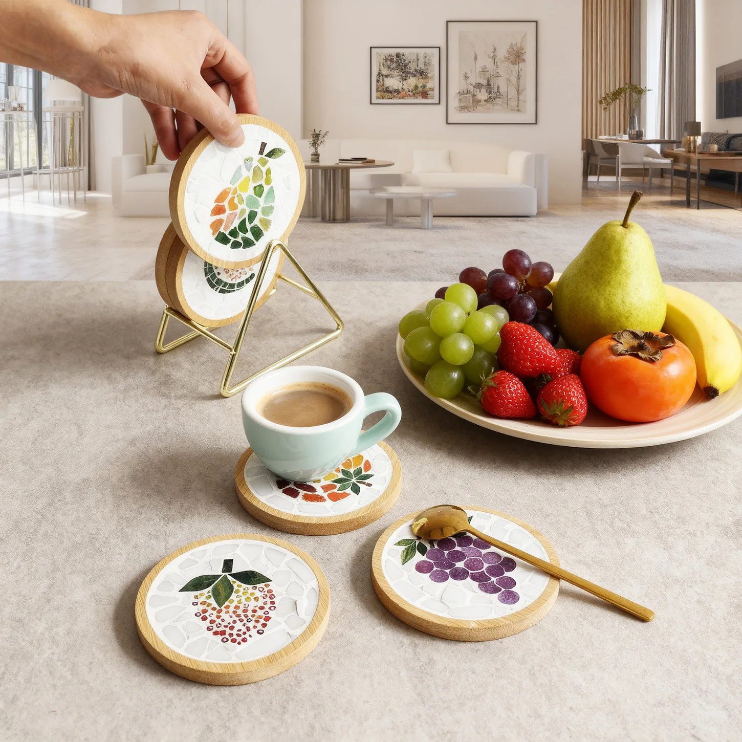 Mosaic Coaster DIY Handmade Ed - đánh giá và giá Kids Education Kit