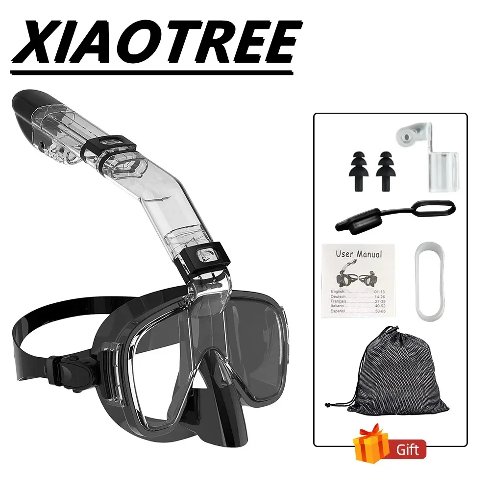 Unterwasser Schnorcheln Halbes Gesicht Gesicht Kinder Schwimmmaske Set Tauchen Atemschutzmasken Antibeschlag Sicheres Atmen für Erwachsene – Detail 19