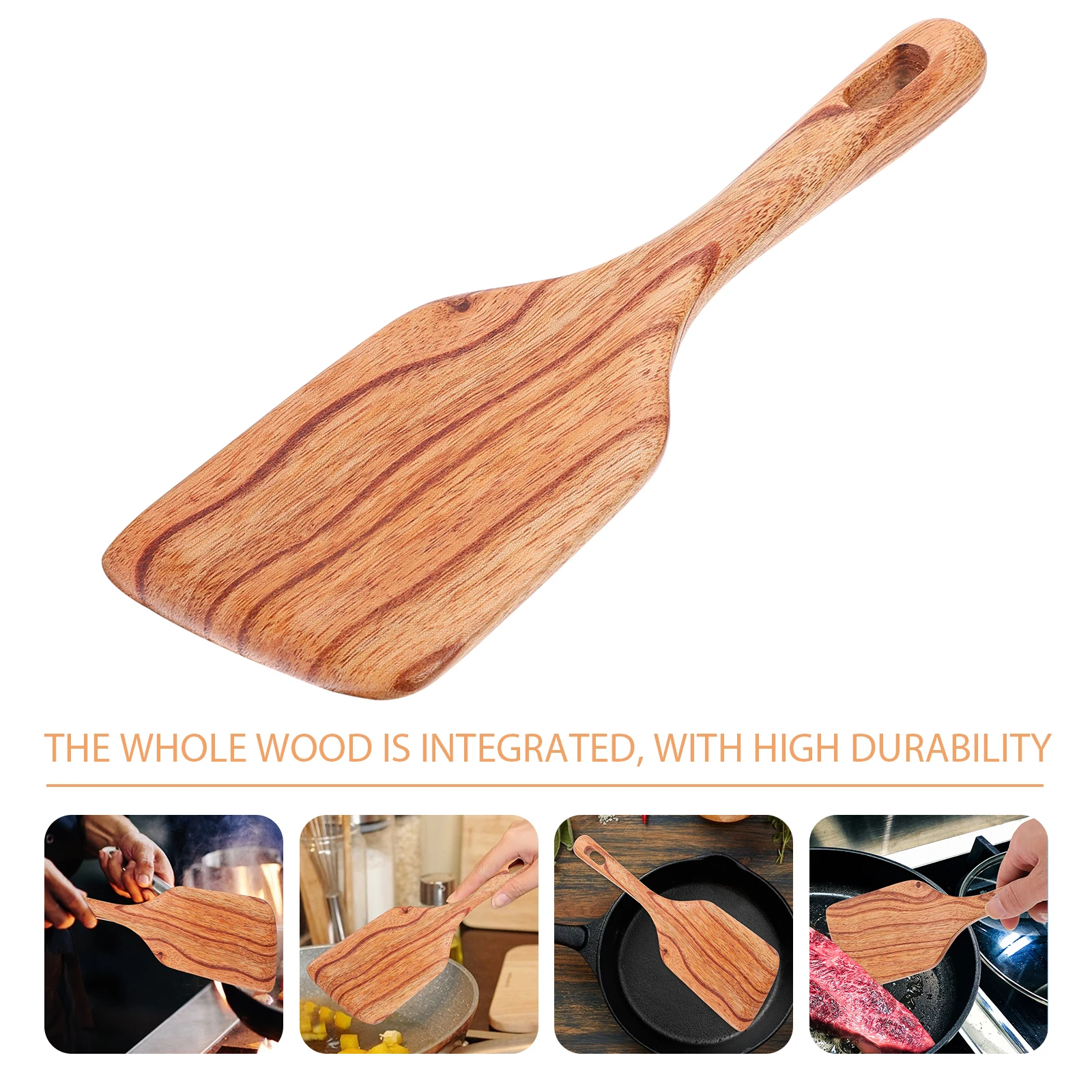 

Wooden Spatula Steak Shovel Smooth Edge Kitchen Gadget Safe Pot Cookware Wooden Material Fine Workmanship Cooking Tool