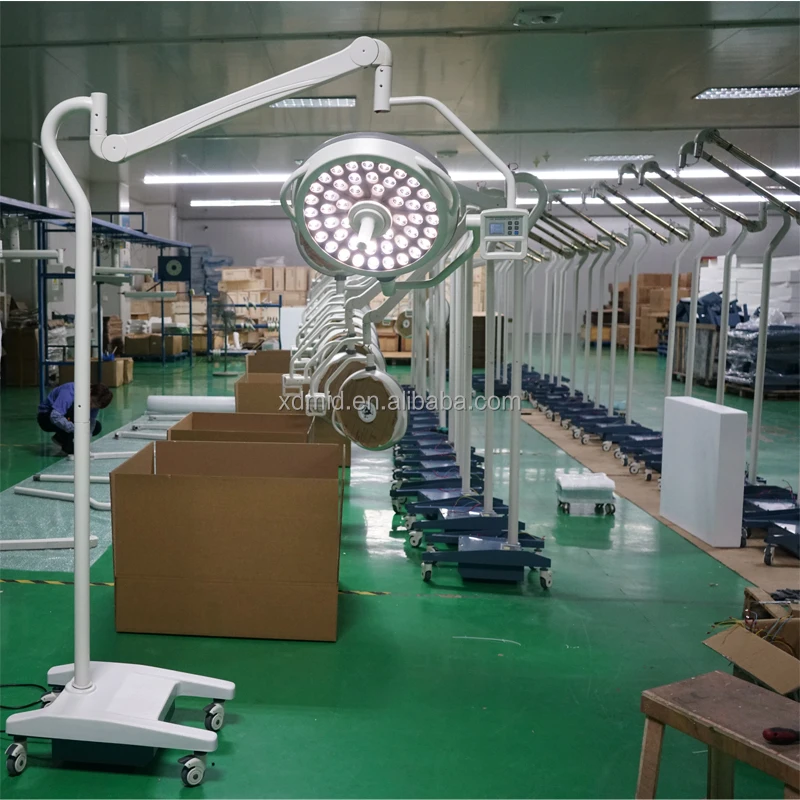 Shadowless Operating Room Light Surgical Lamp LED Adjustable Bracket Electric Portable Mobile Surgical Light