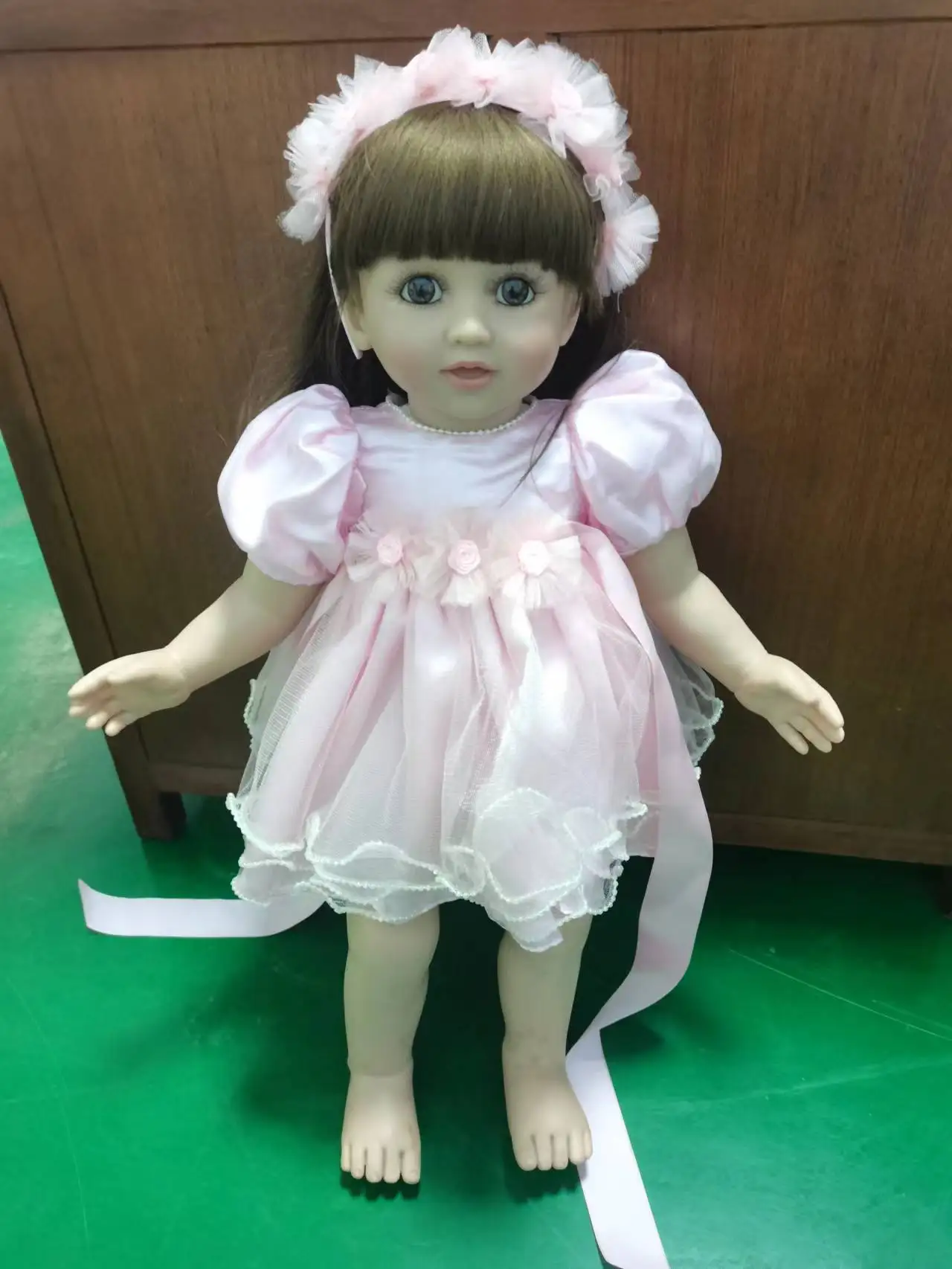 Can Stand Cloth Body Silicone Reborn Toddler Baby Doll For Girl 65 CM Dress Up Princess Like Alive Boneca Child Birthday Gift