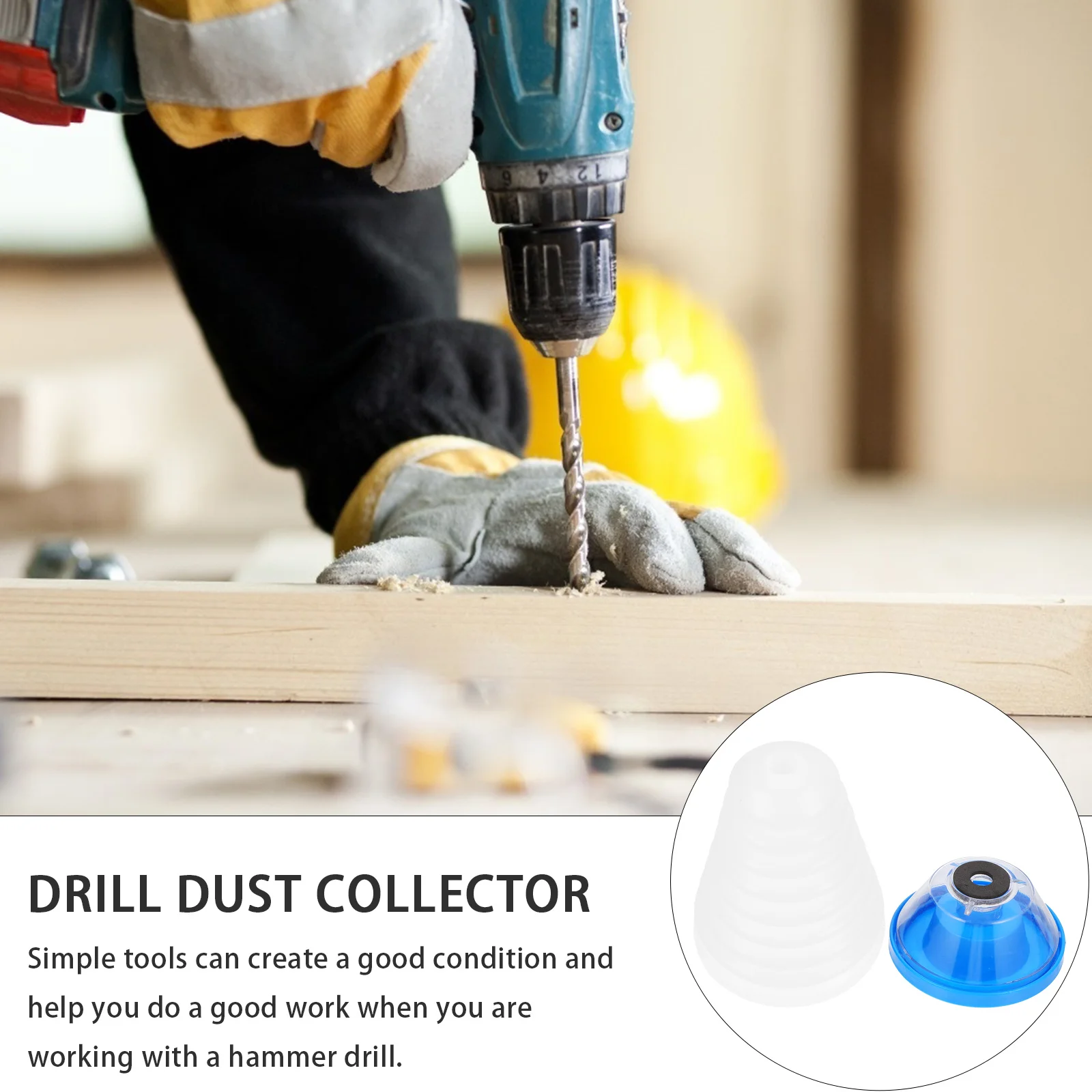 6 pezzi ciotole per cenere per trapano elettrico coperture antipolvere rispettose dell'ambiente contenitore per la polvere leggero di facile installazione per professionisti domestici