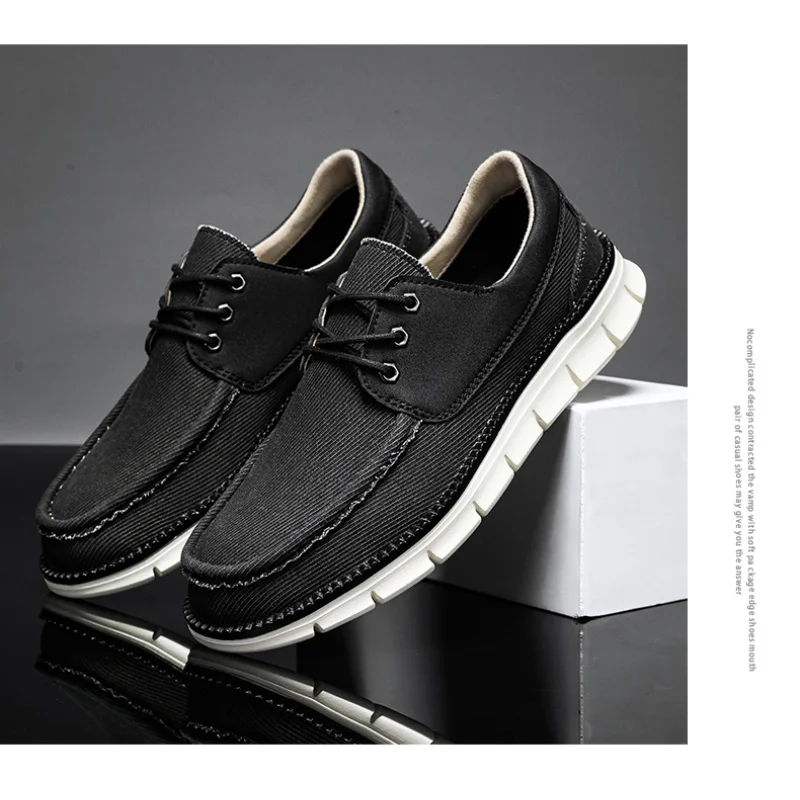 أحذية رياضية وكاجوال قماشية رجالية جديدة متعددة الاستخدامات وعصرية لصيف 2025، أحذية رياضية على الطراز البريطاني للأعمال