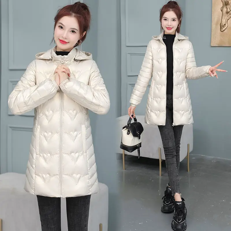 Bright Face Free Wash Cotton Clothes Can Be Wiped Warm Women's Wear Comfortable Breathable Autumn Winter 2024 Down Jacket Parkas