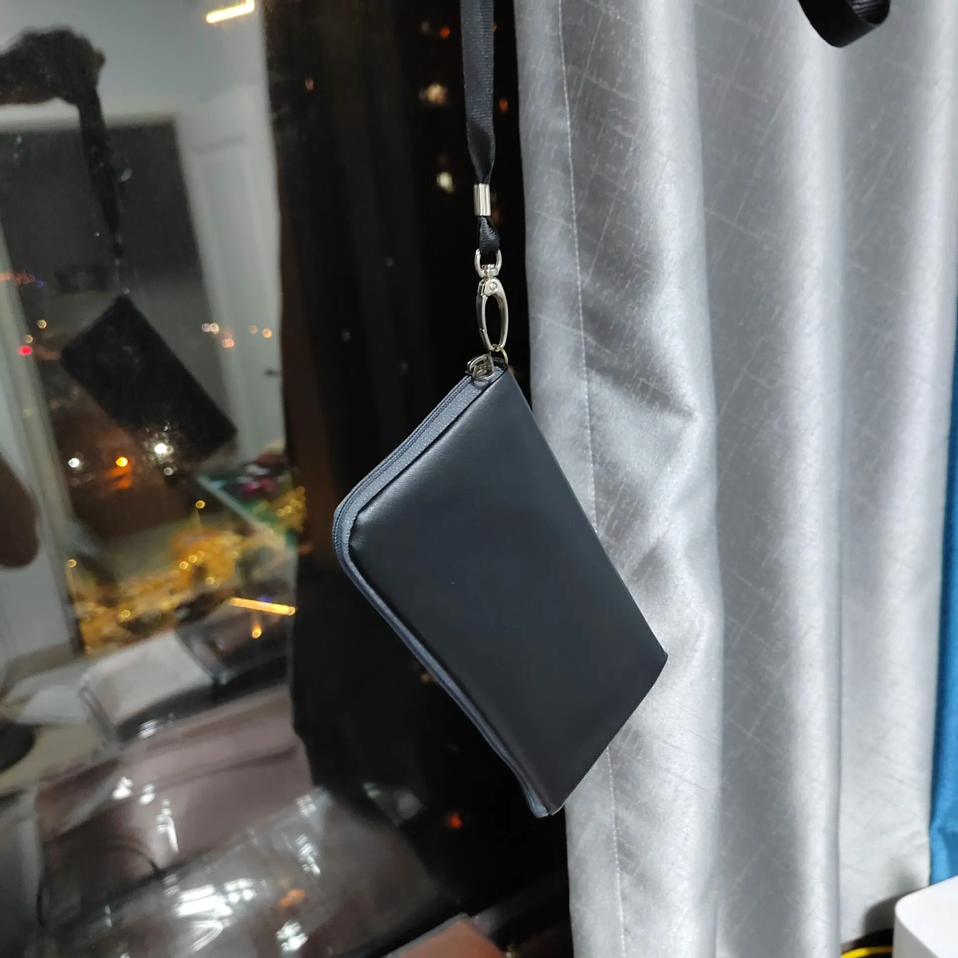 FSSOBOTLUN لابل آيفون 13 برو ماكس 6.7 سستة معلقة الألياف الجلد حقيبة جلدية سيليكون حافظة لهاتف آيفون 12 برو ماكس #5