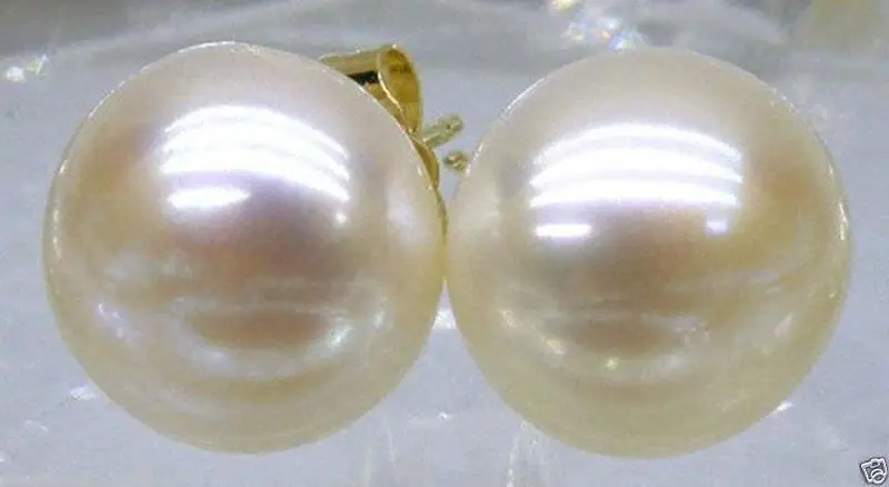 wholesale AAA akoya 9-10mm white pearl earrings 14k Gold Limited time promotion!