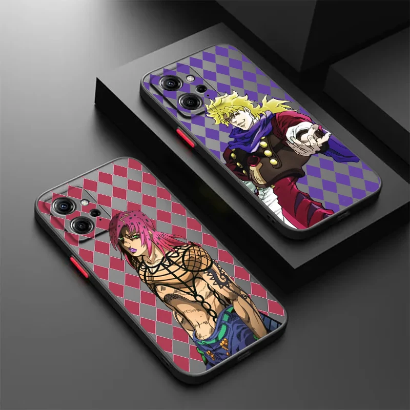 

J-JoJos B-Bizarre Adventure Brando Frosted Translucent For Redmi 8 8A 9A 9C 9AT 9 9T 10X 10A 10C 10 11A 12C 12 13C 5G Soft