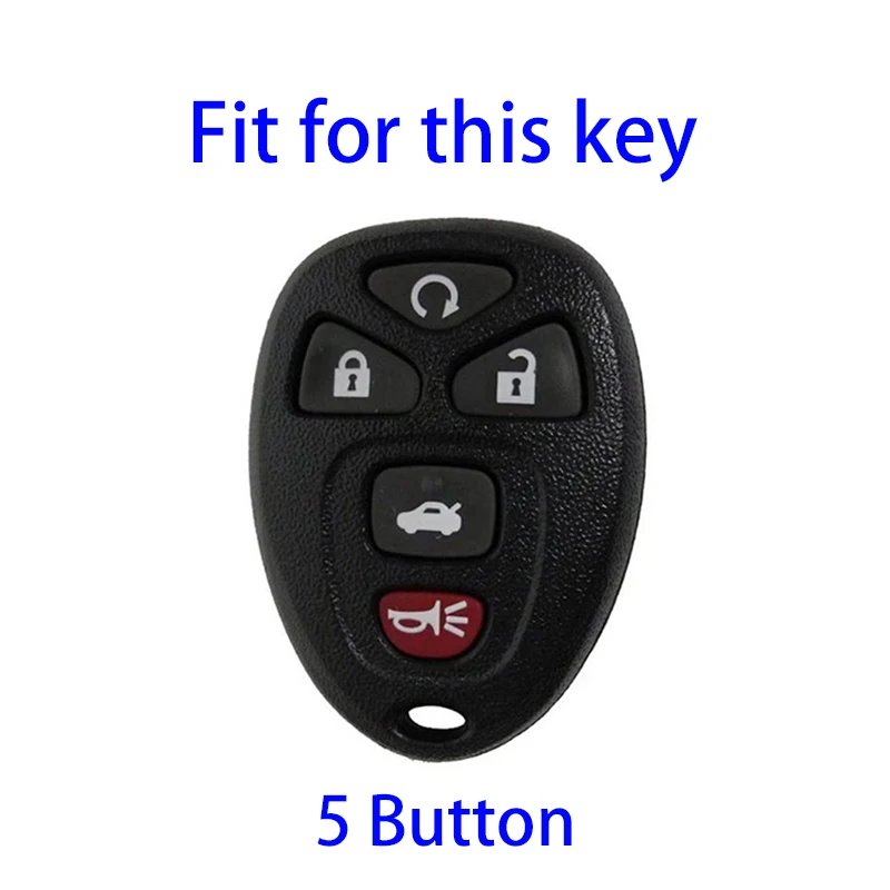 Remote Key Cover Case Fob For Chevrolet Captiva Cadillac Buick Enclave Impala Gmc Acadia Sierra Pontiac 5 Button Soft TPU Car