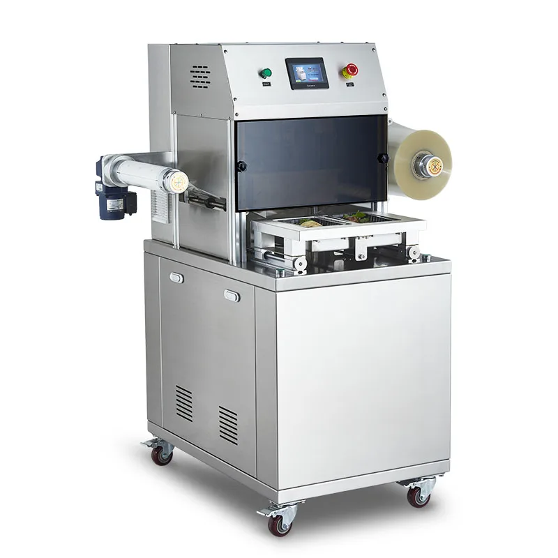 Modified Atmosphere Rotary Vacuum Tray Sealer with Gas Filling for MAP Food Packaging Machine Custom