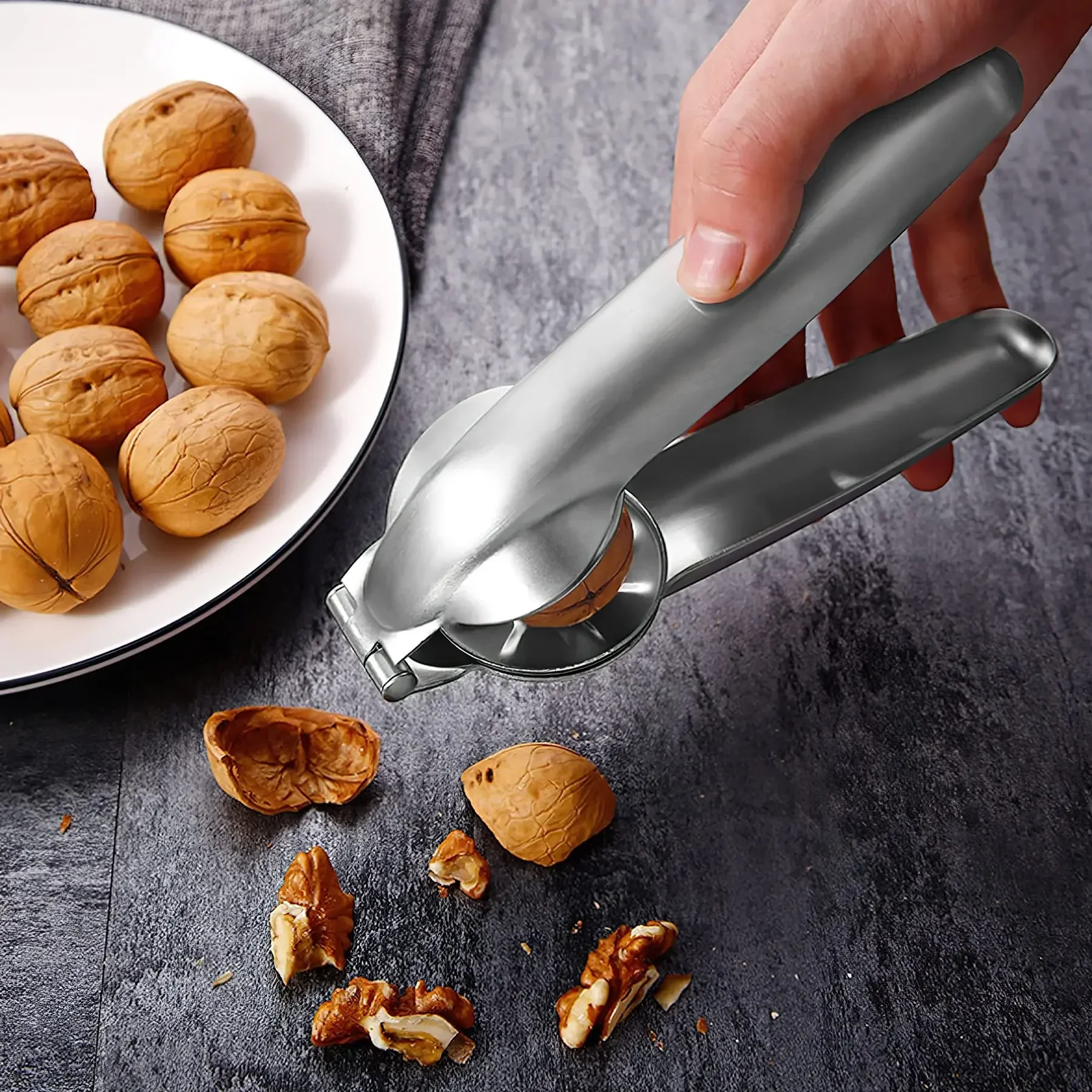 Abridor de castañas de acero inoxidable, Clip sólido para nueces, galletas, cuchillo abierto cruzado, utensilios para el hogar, accesorios prácticos de cocina