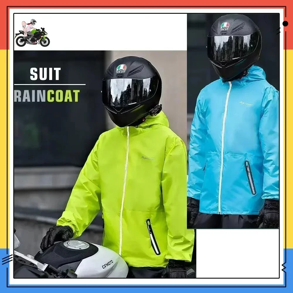 Motorcycle Raincoat Suit Summer Rainstorm Long Body Prevention Ultra-thin Jacket  Rain Protection Riding Sun-protective Clothing