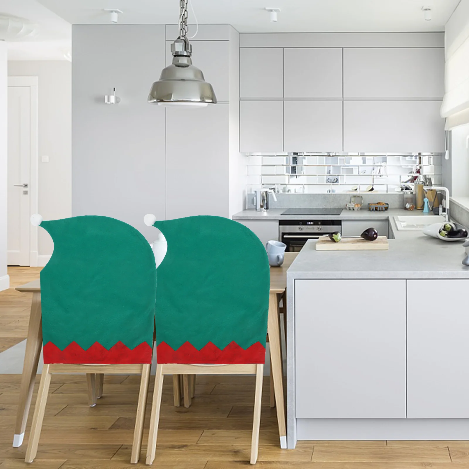 غطاء كرسي عيد الميلاد سميك كبير الحجم قابل للإزالة غرفة الطعام مقعد الغلاف ديكور عيد الميلاد كرسي حامي عطلة الإمدادات