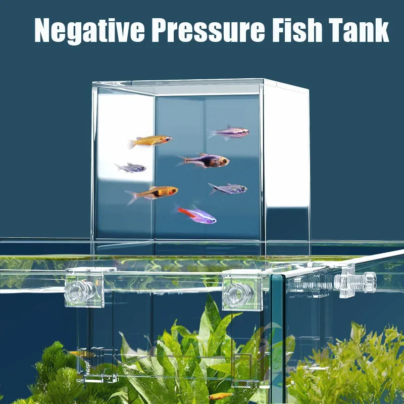 Acrylic Negative Pressure Tank Ecological Aquascape Decoration Small Tank Beta Fish Tank Bowl Isolation Box Aquarium Decoration