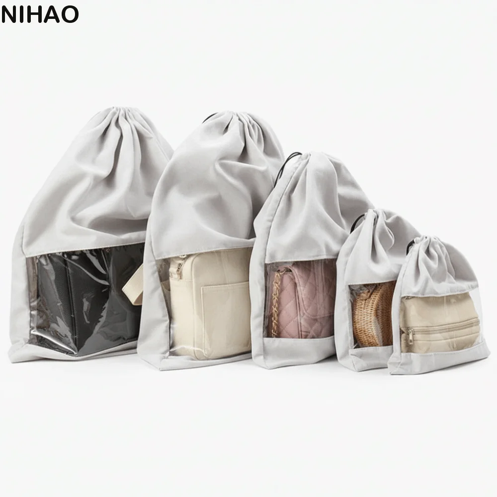 Cosmetics Bag Cloth Drawstring Bag Bundle Bag Bag Dustproof Storage Bag Bundle Pocket Large Capacity Handbag