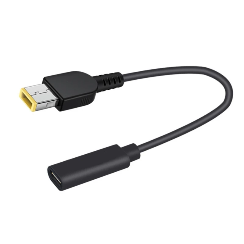 直流ビッグスクエア to USB C PD 高速ラップトップ充電ケーブルコード 65W 15cm
