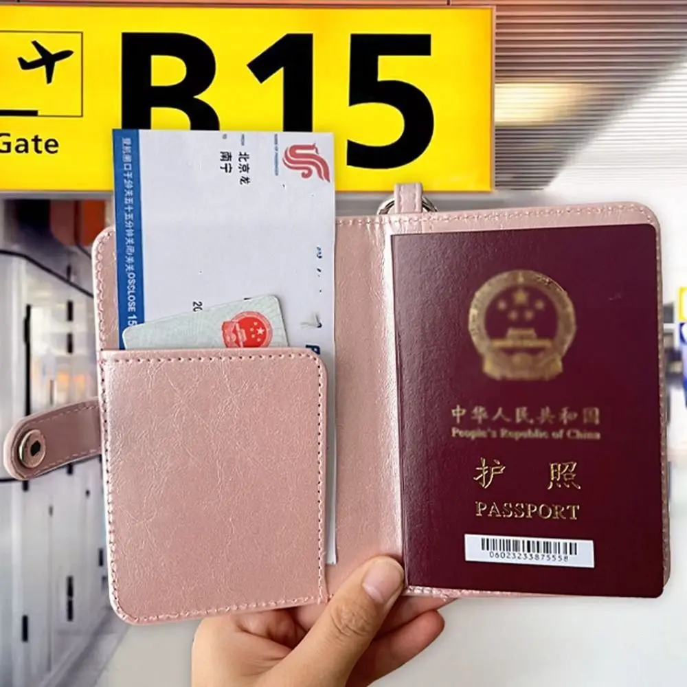 

Держатель для паспорта из искусственной кожи, подвесная веревка, зажим для паспорта в самолете, многофункциональная сумка для хранения почтовых сертификатов