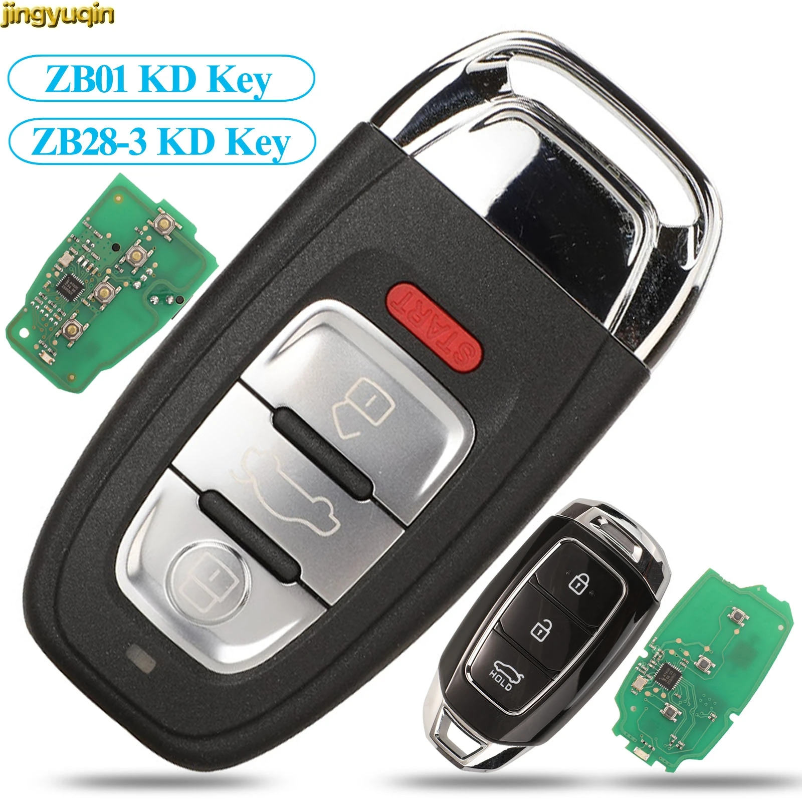 

Jingyuqin Remote Car Universal KEYDIY KD Key ZB01 ZB28-3 For KD-X2 Key Generator Smart Key Control