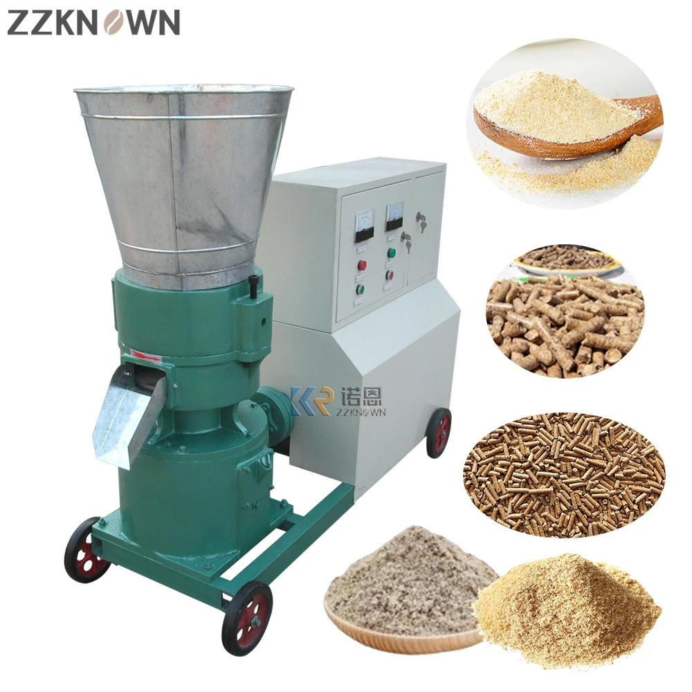 Automatic Poultry Feed Granulor Animal Feed Pellet Making Machines Broiler Chicken Feed Pellet Maker Wood Mill M