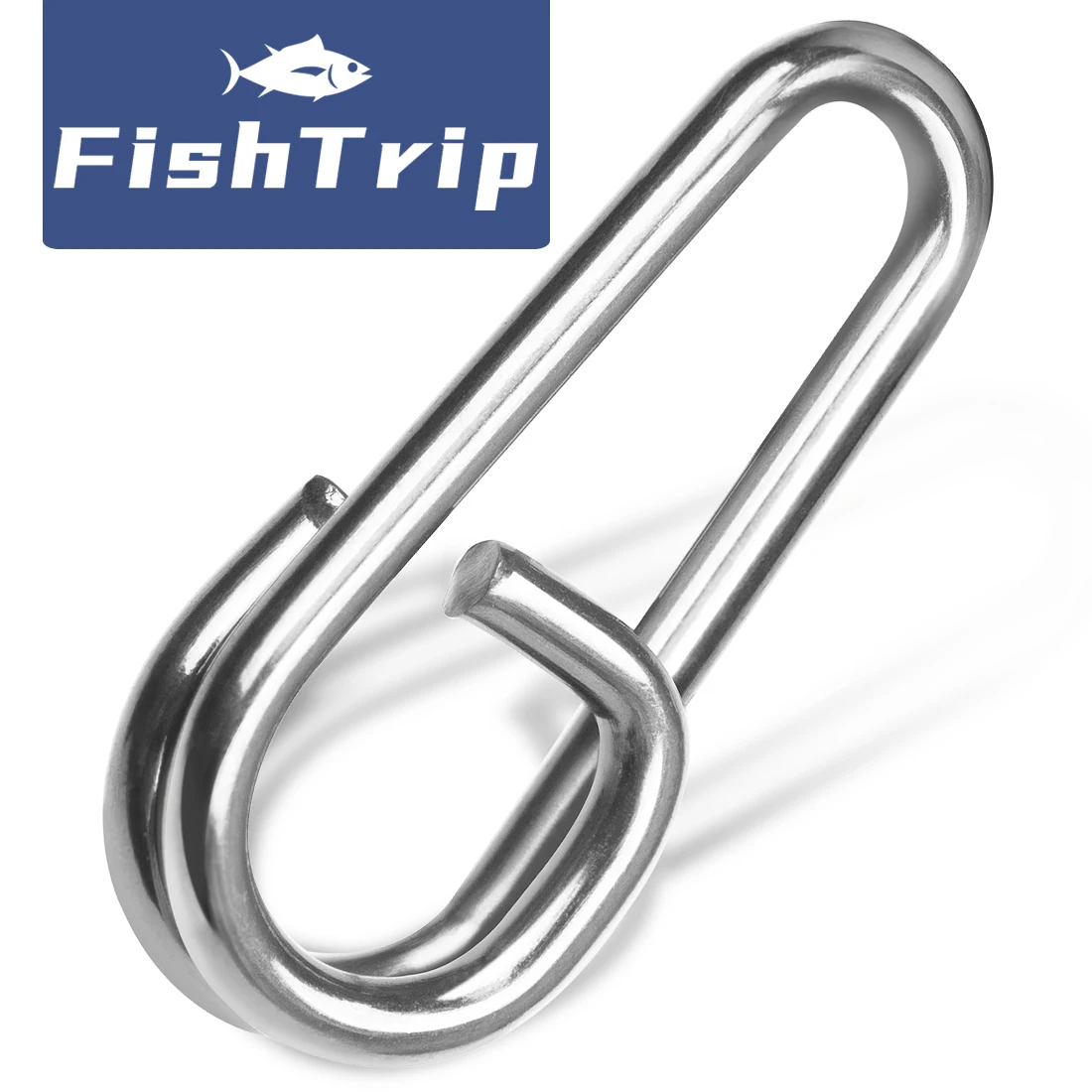 FishTrip Quick Oval Snaps 50~200Pack Stainless Steel Fishing Lures Connectors Silver