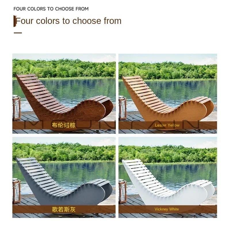 Outdoor preservative wood rocking chair balcony home leisure outdoor courtyard adult solid wood