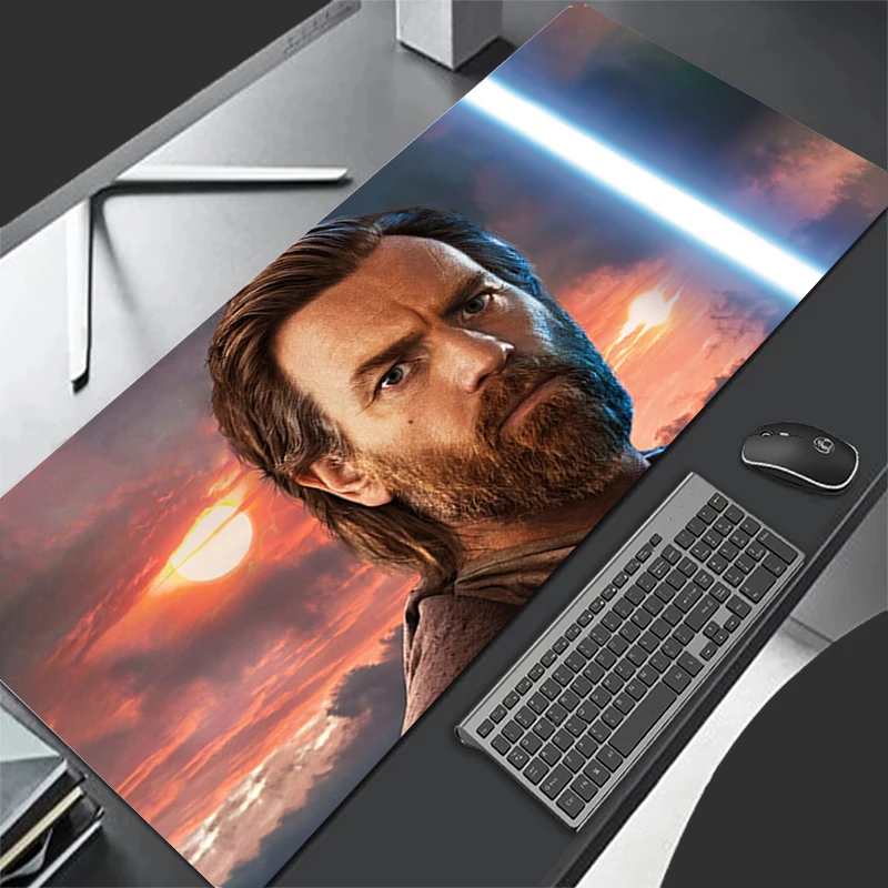 Mouse Pad Accessories PC Gamer alfombrilla xxl Computer Desk Mat Laptop Keyboard Pads S-Star Warss O-Obi-Wan Kenobis Mousepad