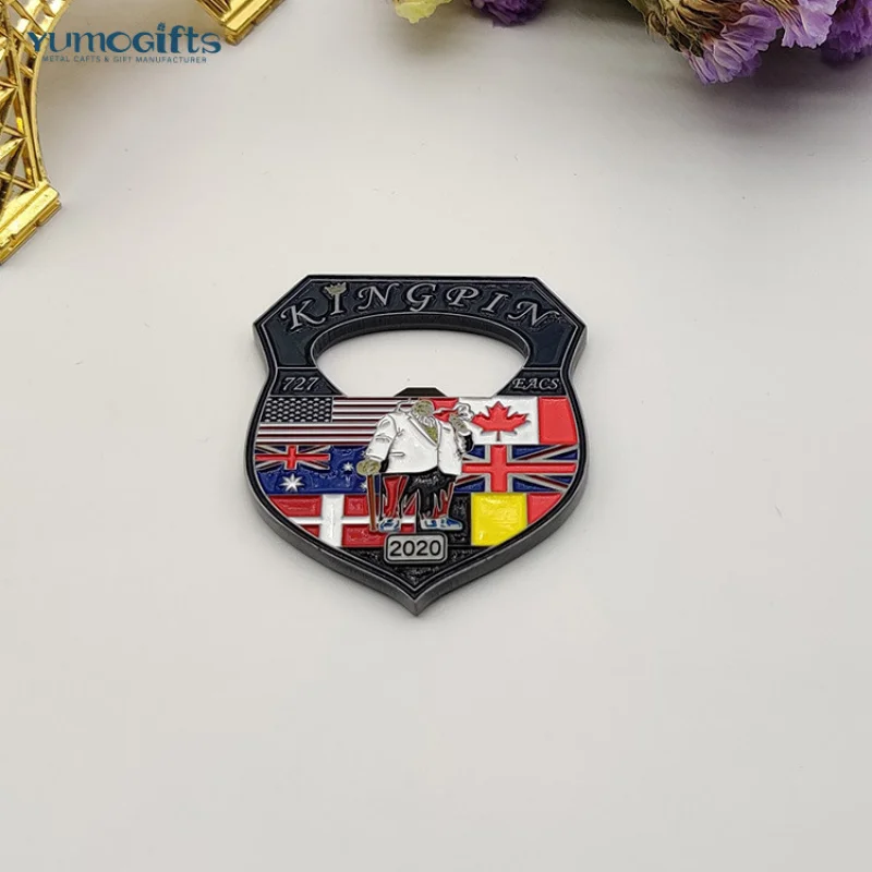 Customized. Metal Corkscrew Customized-Border Travel Fans Cultural Beer Electroplating Zinc Alloy Paint