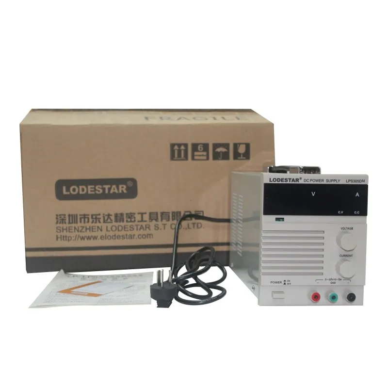Regulator voltase/Stabilizer 30V 5A DC, catu daya presisi tinggi, empat tampilan Digital LPS305DM