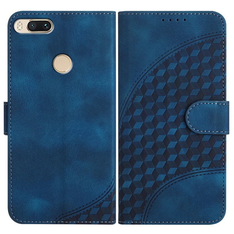 Wallet Case For Xiaomi Mi A1 Case MiA1 Funda 3D Lattice Pattern Leather Flip Book Cover for Xiomi Xiaomi Mi A1 Phone Cases Coque