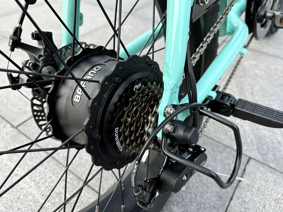 Tiffany Blue Smooth Frame Electric Bike 20"4.0 Fat Tire Electric Bicycle 48V 750W Bafang Fat Tire Ebike From China for Adults image 5
