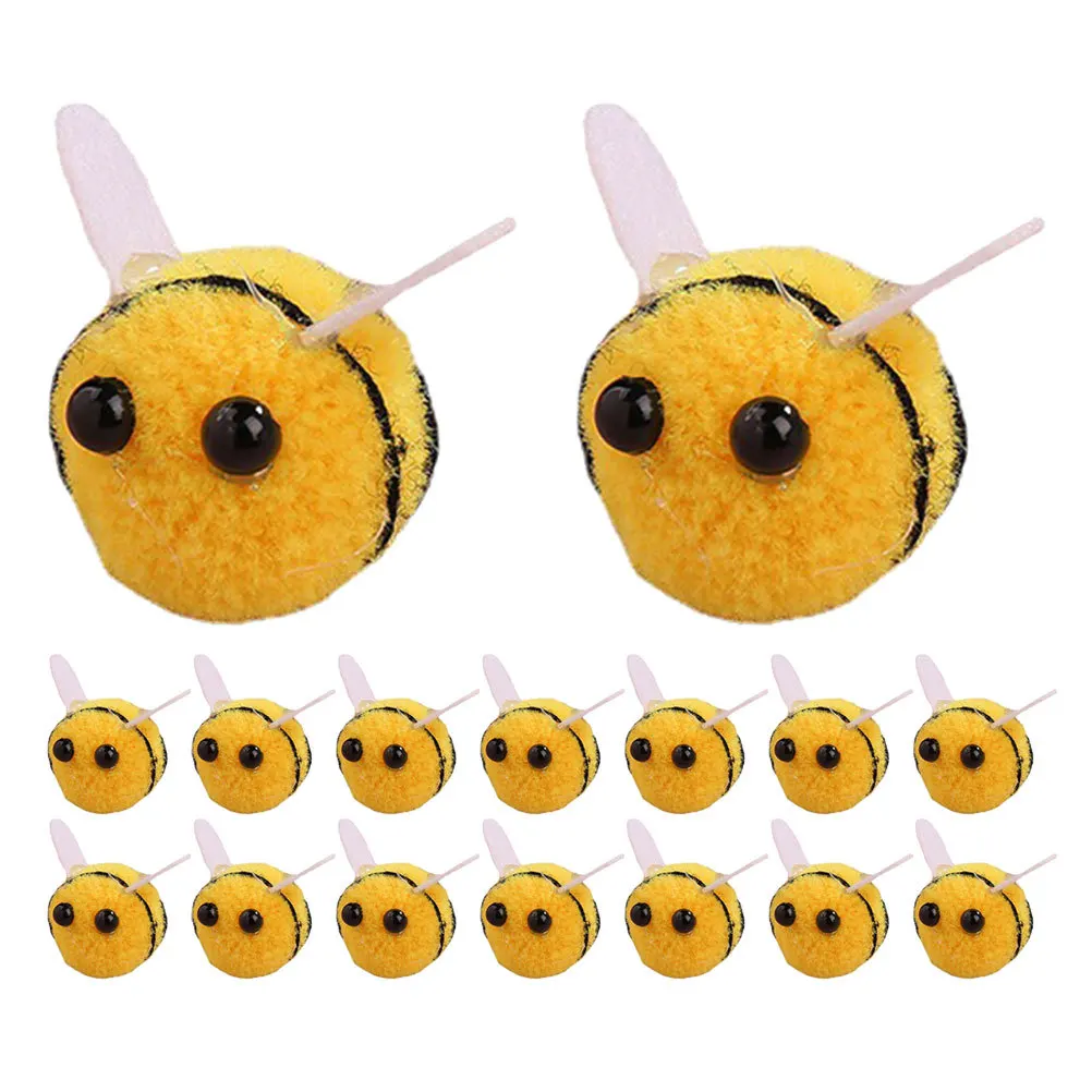 

50pcs Wool Felt Bees Mini Craft Supplies For Diy Hair Accessories Scrapbooking Party Decoration Handmade Felt Animals