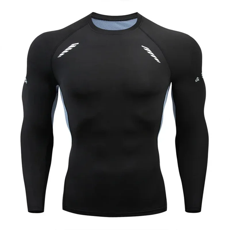 Koszulka męska Męska koszulka sportowa do biegania Męska koszulka kompresyjna Fitness Tops Tee Quick DryTight Training Gym Sport Running Shirts